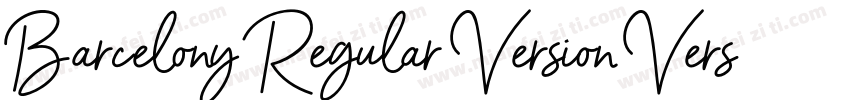 Barcelony Regular Version Version 1字体转换